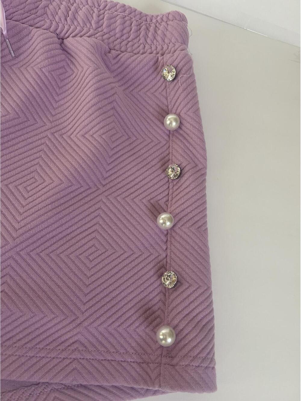 Purple Geometric Pattern Shorts - Picture 2 of 5